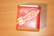 Blechdose / Fossil, rot, mit