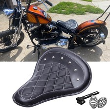 Bobber Motorrad Leder Solositz Federsattel für Harley Davidson Softail Springer
