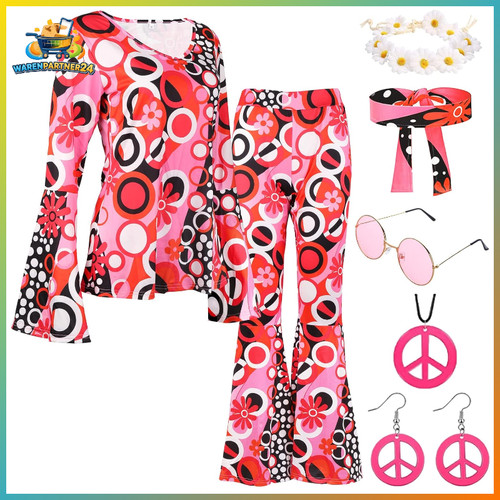 Hippie kostüm damen set - kostüm,