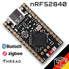 nRF52840 Dev Board BLE 5 Thread Zigbee 2,4 GHz USB‑C ProMicro Pinout Nice!Nano