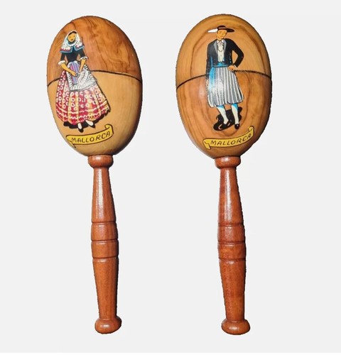 Maracas mallorca souvenier - maracas,