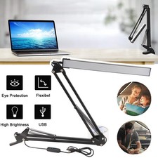 LED Klemmleuchte Dimmbar Schreibtischlampe mit Schwenkarm USB Tisch-lampe 14W