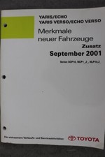 Toyota Yaris & Yaris Verso "Sep. 2001" Merkmale neuer Fahrzeuge 