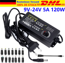 9V-24V 5A 120W Trafo Netzteil Netzadapter Driver f. LED SMD RGB Strip Streifen