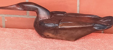 Holz Ente-Massivholz-Braun- Handarbeit
