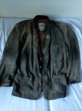 Meindl Trachten Luxus-Leder-Janker Sämisch Luxus-Wildbockleder Antik Gr.58 XXL