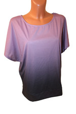 Bodyflirt Shirt S 36/38 kurzarm lila T-Shirt Oversize dickes Blusenshirt Damen