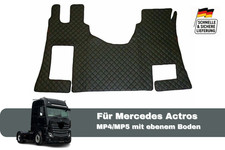 Fußmatten für Mercedes Actros MP4 LKW | Öko-Leder Schwarz, Automatik, Premium