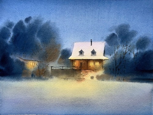 Original watercolor painting - original,