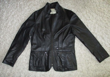 schwarze Leder Jacke von
