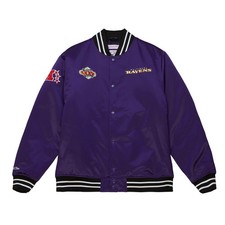 Baltimore Ravens NFL Mitchell & Ness Heavyweight Satin Jacke Lila-2XL