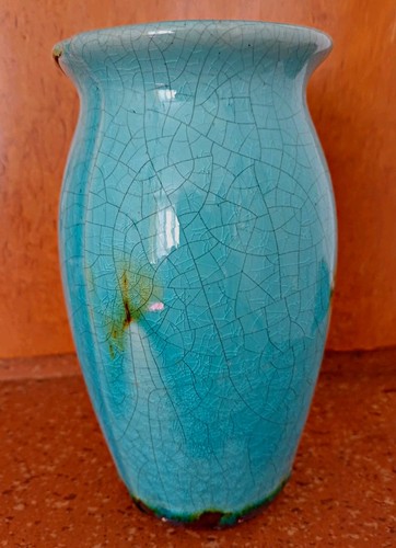 Türkise keramikvase mit - keramikvase,
