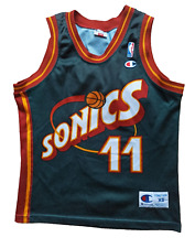 Detlef Schrempf Seattle SuperSonics Champion 90s Vintage NBA Jersey Trikot XS-S