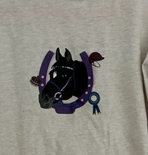 Schiesser Langarmshirt Pferd Reiten Gr. 140