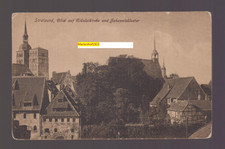 B 958/AK Stralsund "Blick auf die Nikolaikirche und Johanneskloster" 1919