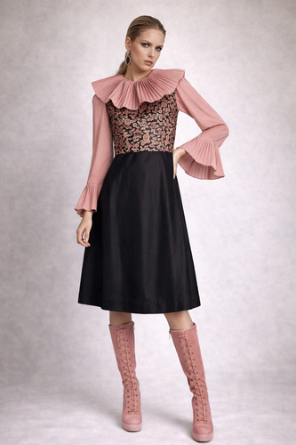 Vintage 60er jahre brokatkleid - jahre,