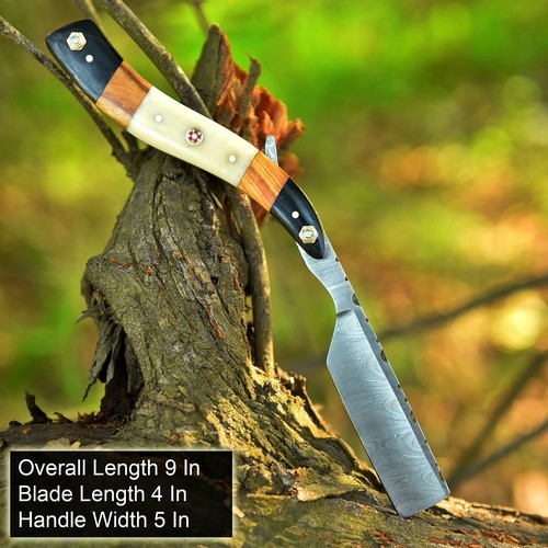 Damaststahl straight razor cut - straight,