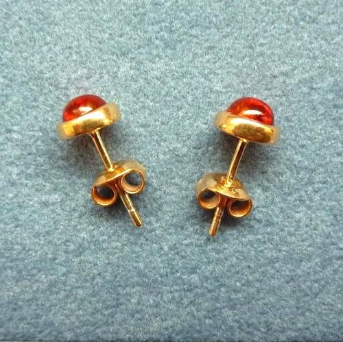 Bernstein ohrstecker halb - bernstein,