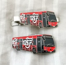 Krawattenklammer und Pin 125 Jahre Rheinbahn Düsseldorf Bus