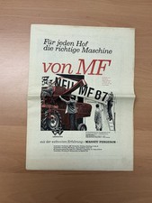 Wochenblatt Zeitung 1963 Massey Ferguson HELA Lanz Bulldog MAN Bosch Prospekt F1