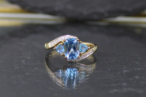 Diamant topas goldring - diamant-topas,