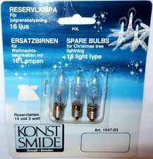 x3 CLEAR E10 Small Candle 14V