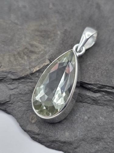 Prasiolith anhänger aus 925 - anhänger,