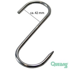 Fleischhaken 160 x 6 mm S Haken Fleischerhaken Metzgerhaken Räucherhaken Chromni