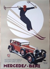 Poster Plakat - Mercedes Benz - Werbeplakat Reproduktion Design Style Auto