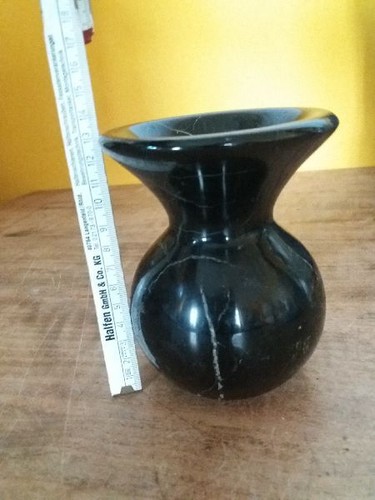 Marmor vase massiv schwarz - massiv,