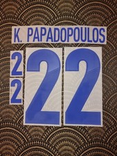 Nationalteam Greece Hellas Papadop. Euro 2012 Flock Beflockung für Trikot W0084
