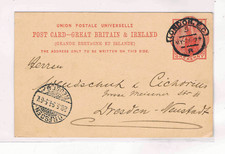 England Ganzsache 1894 London - Dresden( Eingangsstempel DRESDEN )