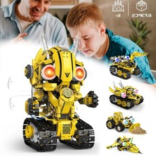5-in-1 Wespen Krieger Roboter Baukasten RC Roboter Bauspielzeug mit LED-Licht
