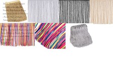 1m 14-25 cm Fransen Schnittfranse Latin   Lurex Neon Fransenborte Kleiderfranse