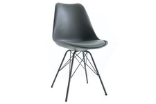 Esszimmerstuhl Grau Kunstleder