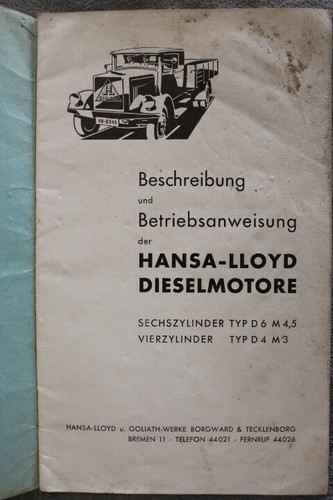 Hansa lloyd dieselmotore - hansa, 6