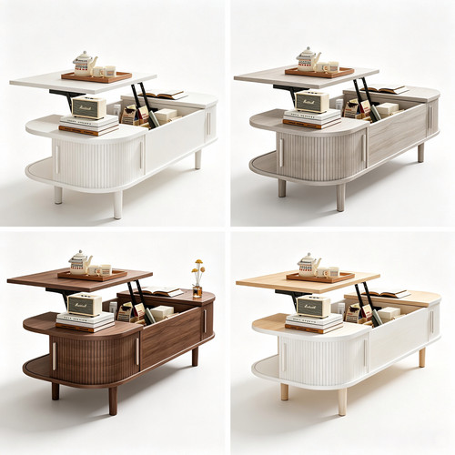 Couchtisch mit hebeplatte holz - mit,
