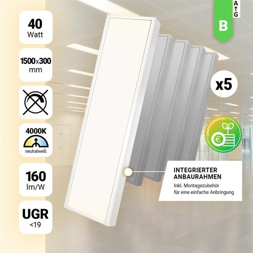 Led anbauleuchte 150x30cm - 5x,