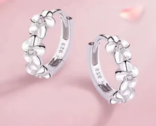 Ohrringe Damen Frauen Silber 925 Mode Hochzeit Party Schmuck Urlaub Nadelohrring