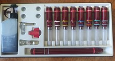 Rotring Rapidograph 8er SET  Art. 1590 in Originalbox Made In Germany micronorm