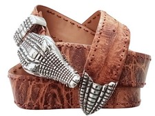 LEDERGÜRTEL Handarbeit KROKO