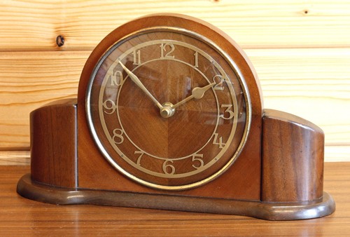 Vintage 31cm holz kaminuhr - 31cm,