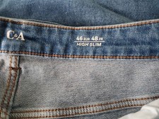 C&A neuwertige Jeans High Waist Slim Blau schmales Bein Stretch Gr. 46 TOP