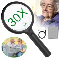 LED Lupe mit Licht 30x 60x