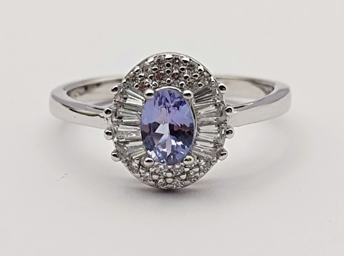 Tansanit ring 8xweisstopas - ring, &