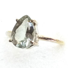 Prasiolith facettiert Ring 925