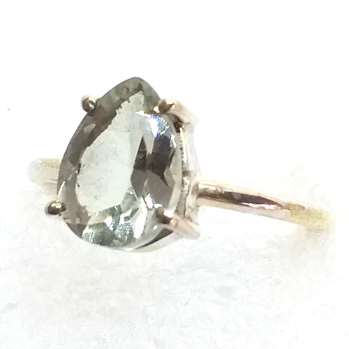 Prasiolith facettiert ring 925 - facettiert,