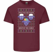 Weihnachten LGBT T-Shirt Regenbogen Schaf der Familie Herren lustig Gay Pride Tee Top