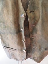 1 Herren LederWeste / NEU / Wildbock / Größe: 52 / L