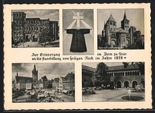 AK Trier, Ausstellung vom heiligen Rock 1959 im Dom, Porta nigra, Liebfrauenkir 